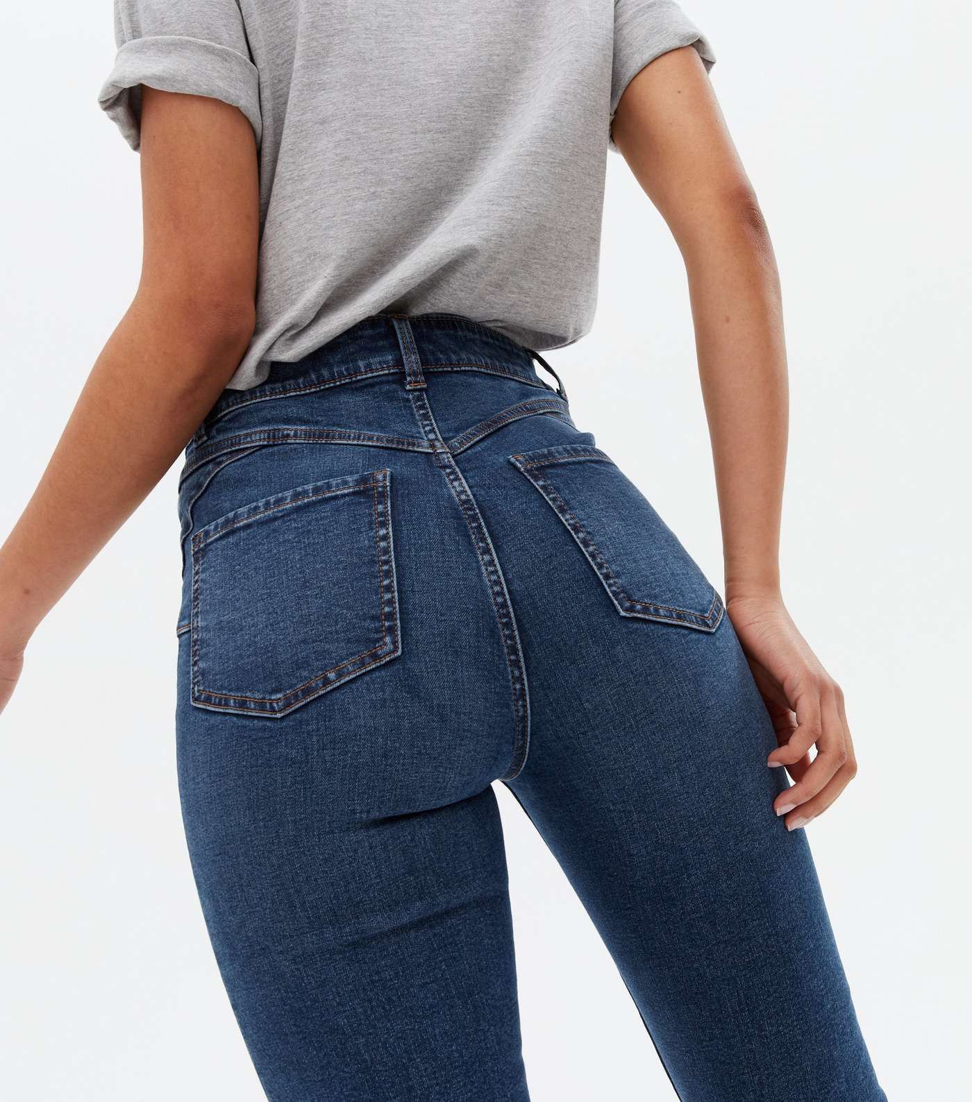 Tall Indigo 'Lift & Shape' Jenna Skinny Jeans Image 3