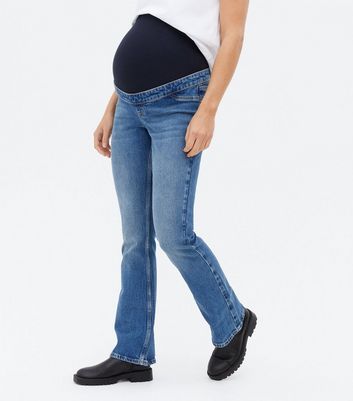 Damen Bekleidung Maternity Blue Over Bump Flared Brooke Jeans