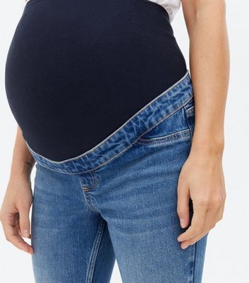 Click to view product details and reviews for Maternity Blue Over Bump Flared Brooke Jeans New Look.