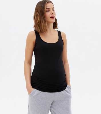 Maternity Black Long Vest