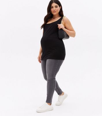 Maternity Black Long Vest New Look