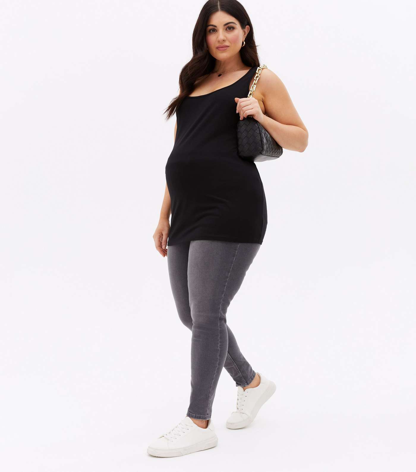 Maternity Black Long Vest Image 4
