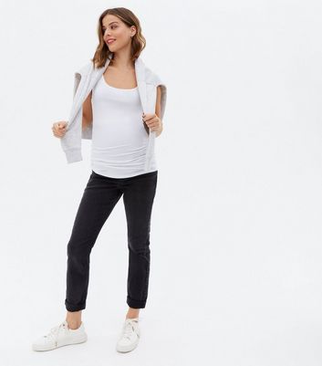 Click to view product details and reviews for Maternity White Long Vest New Look.