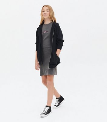 dark grey tshirt dress