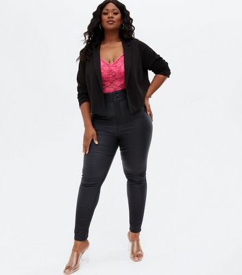 plus size crop blazer