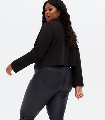 plus size crop blazer