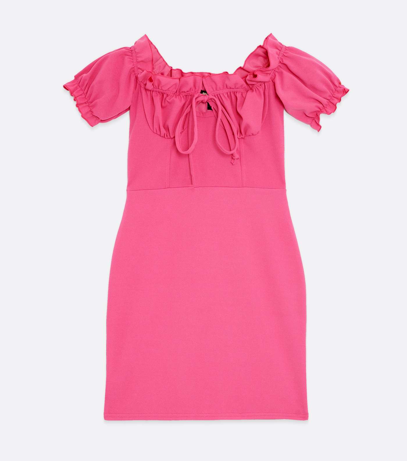 Pink Vanilla Bright Pink Bardot Mini Bodycon Dress Image 5