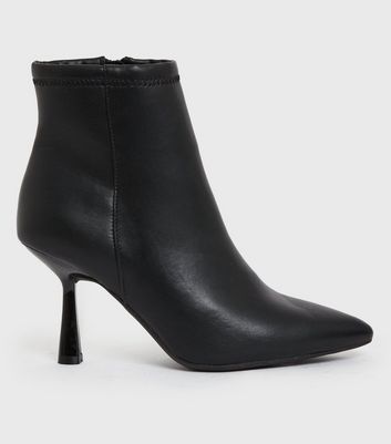 black stiletto sock boot