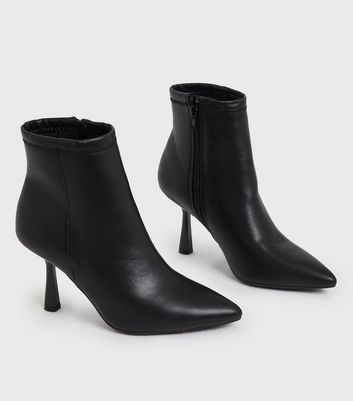 black stiletto sock boot