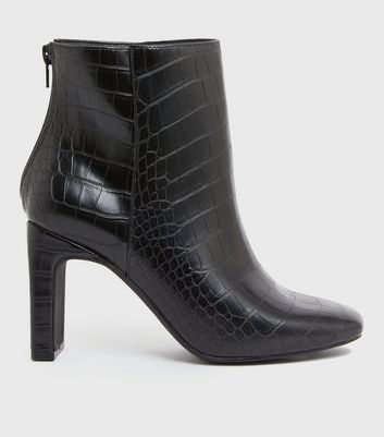 New look heeled square toe best sale ankle boot