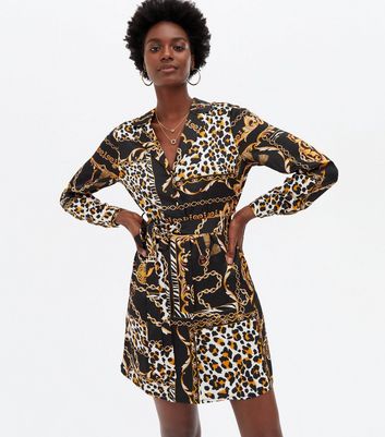 lipsy chain print dress