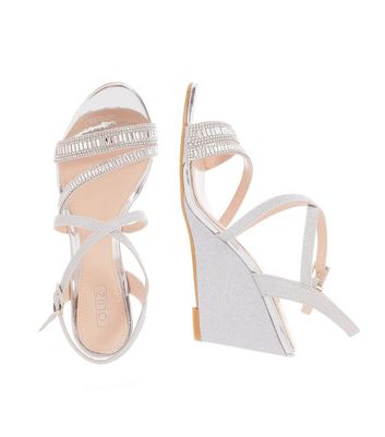 Quiz cheap diamante wedges