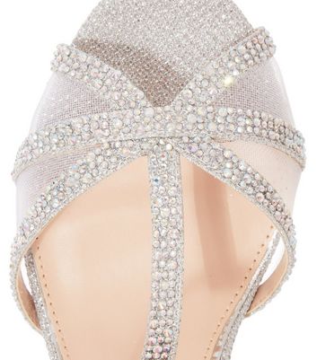 Quiz silver diamante on sale wedges