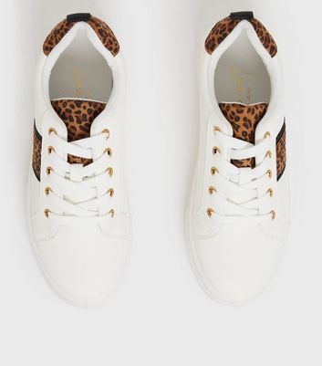 New look store animal print trainers