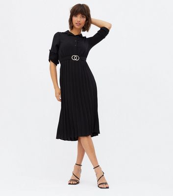 warehouse pleated midi shirt dress