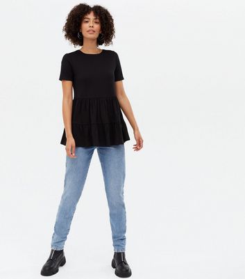 Click to view product details and reviews for Tall Black Short Sleeve Peplum T Shirt New Look.