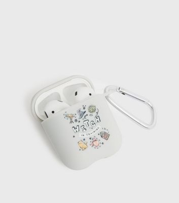 White Harry Potter Witch Logo AirPod Case | New Look