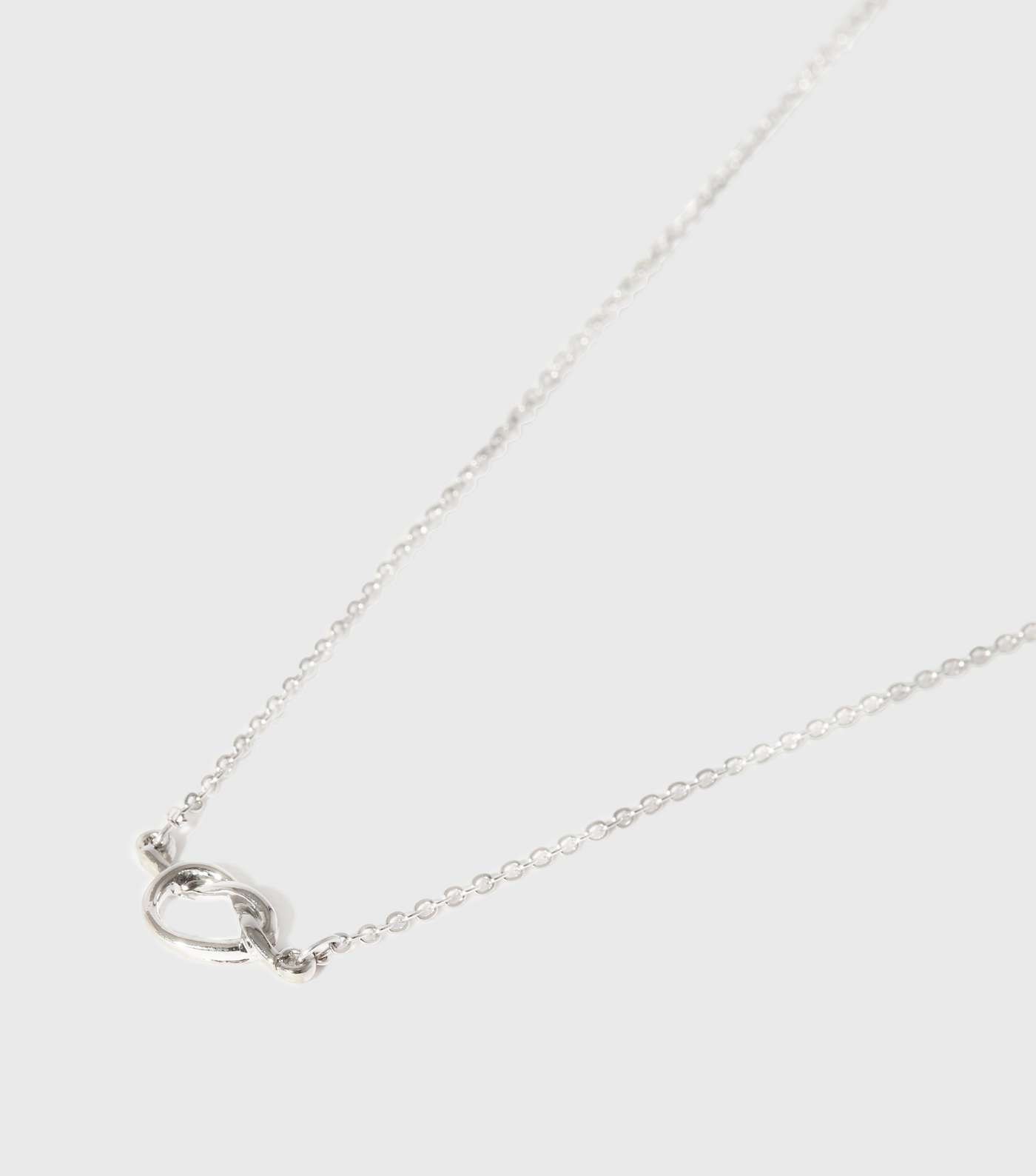 Silver Friendship Knot Pendant Necklace Image 3
