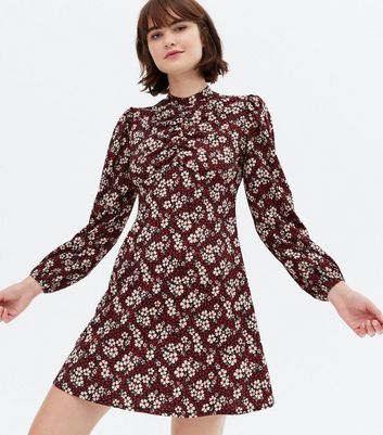 New look burgundy dress Clearance