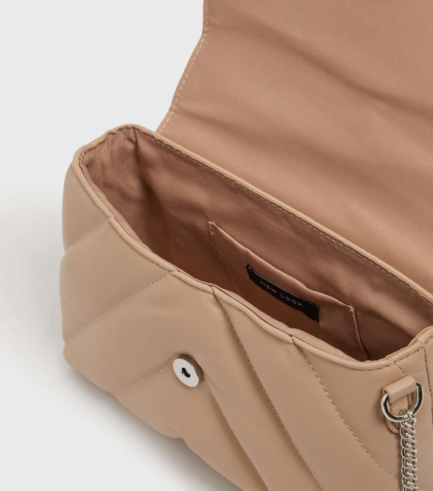 Camel Quilted Cross Body Bag Image 4