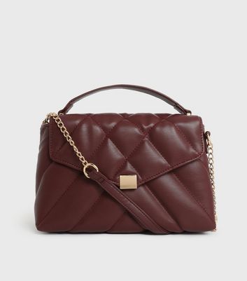 Burgundy 2025 quilted bag