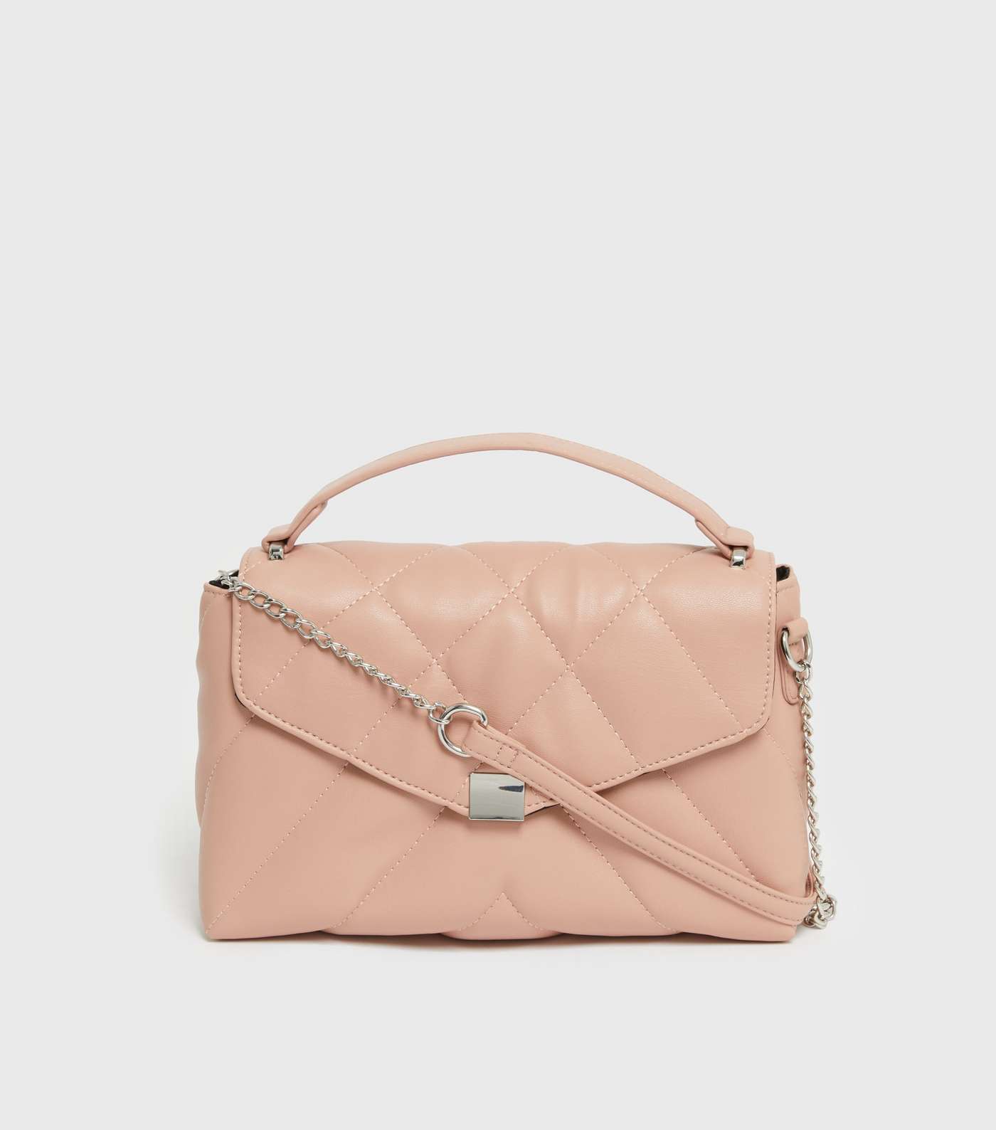 Mid Pink Quilted Cross Body Bag