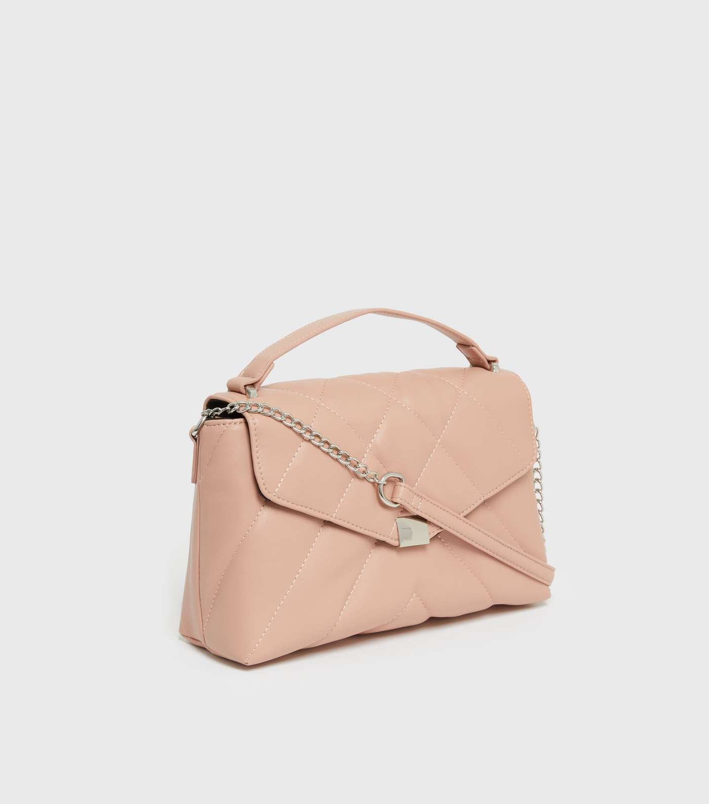 Mid Pink Quilted Cross Body Bag Image 3