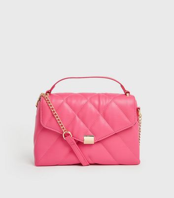 Pink quilted crossbody bag best sale