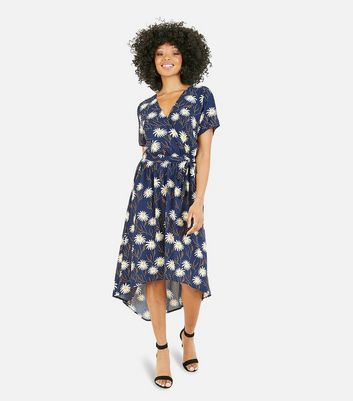 Mela fashion navy wrap dress