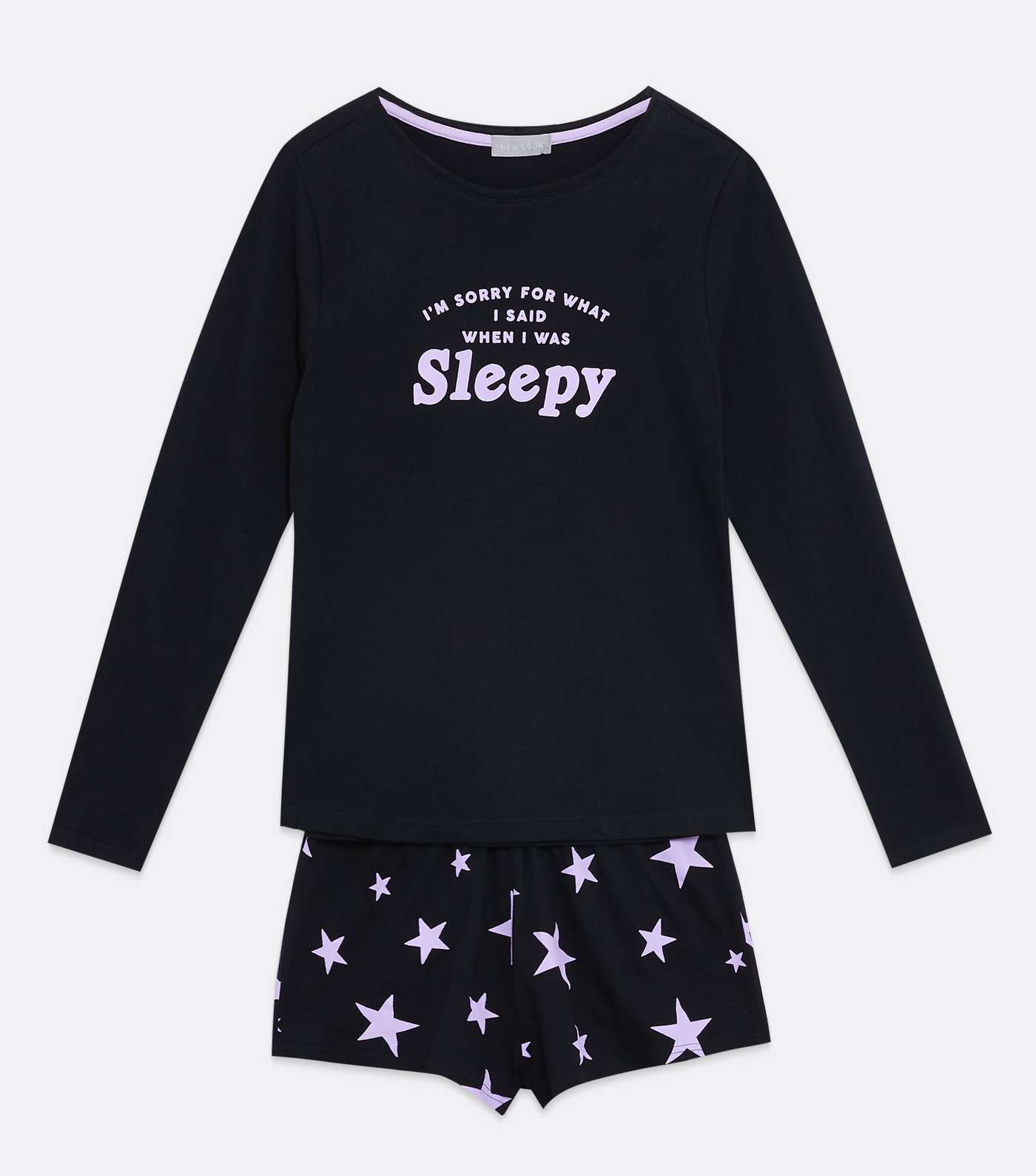 Black Star Sleepy Logo Short Pyjama Set Image 5