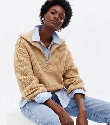 collared ribbed jumper