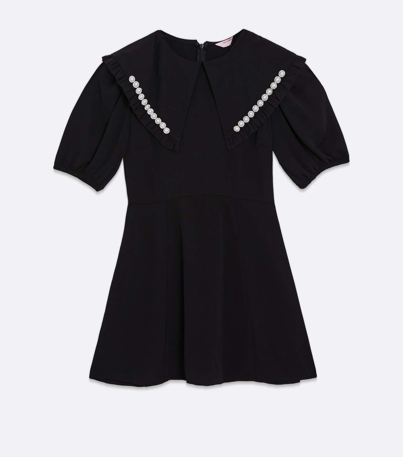 Hey Doll Black Diamanté Embellished Collar Mini Dress Image 5