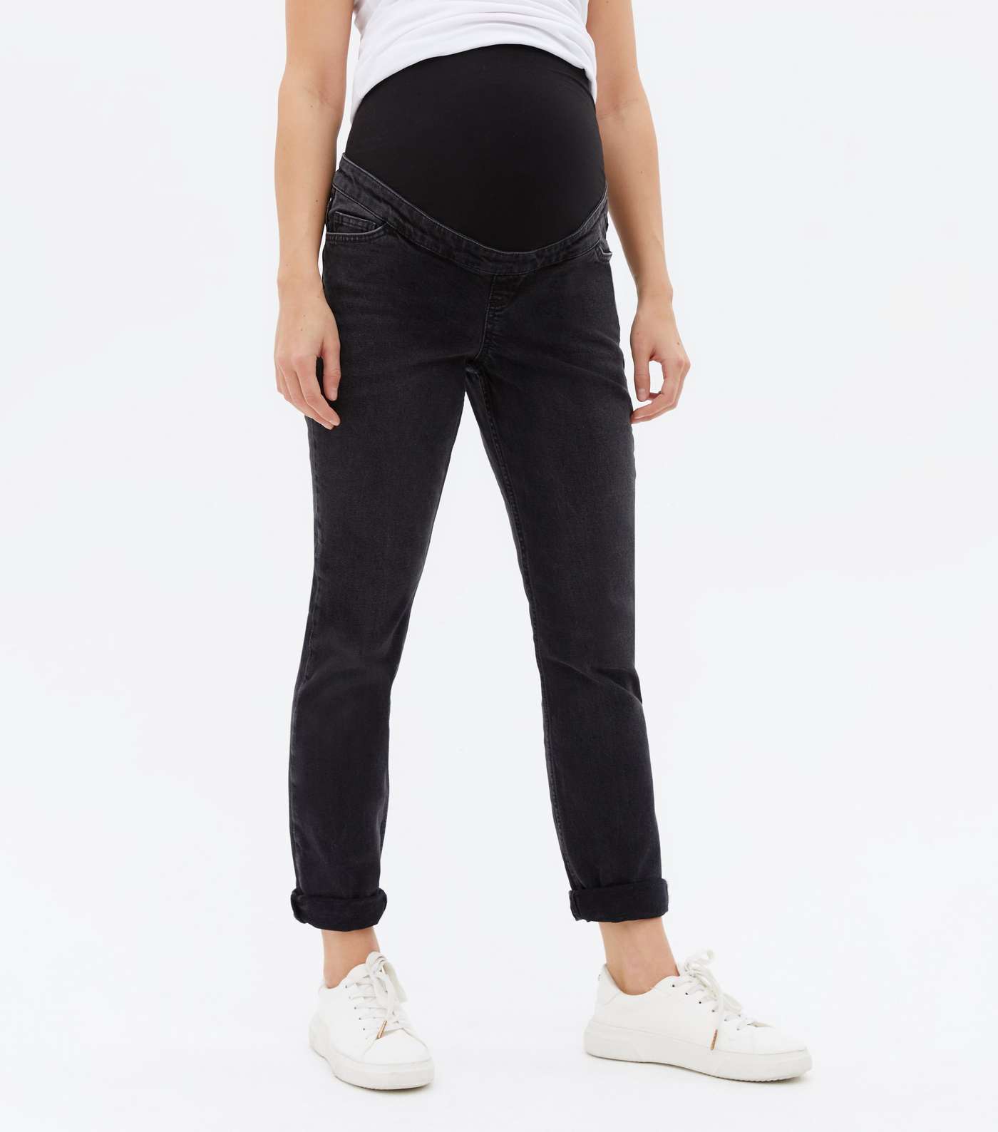 Maternity Black Over Bump Tori Mom Jeans Image 2