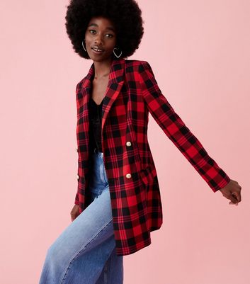 red tartan jacket