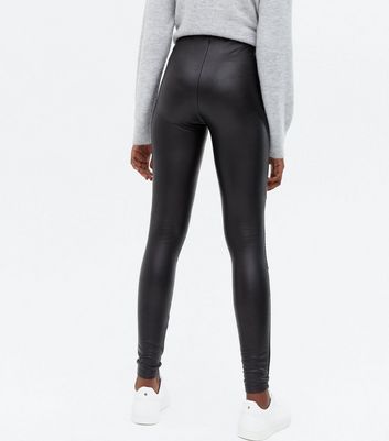 Click to view product details and reviews for Tall Black Leather Look Biker Leggings New Look.