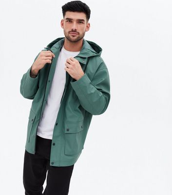 Dark Green Hooded Double Pocket Anorak 