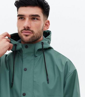 Dark Green Hooded Double Pocket Anorak 