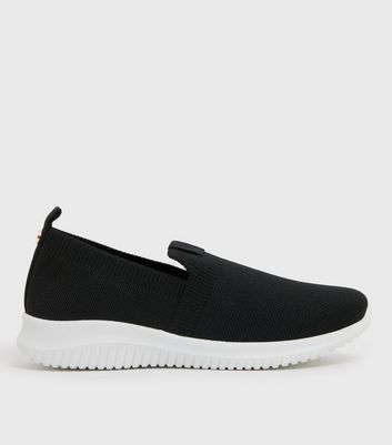Click to view product details and reviews for Black Slip On Trainers New Look Vegan.