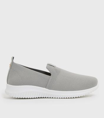 grey slip on trainers