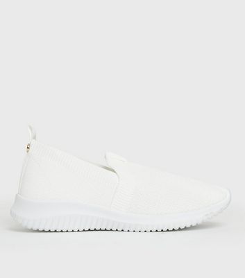 plain black slip on trainers