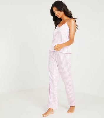 QUIZ Pink Stripe Cami and Trouser 