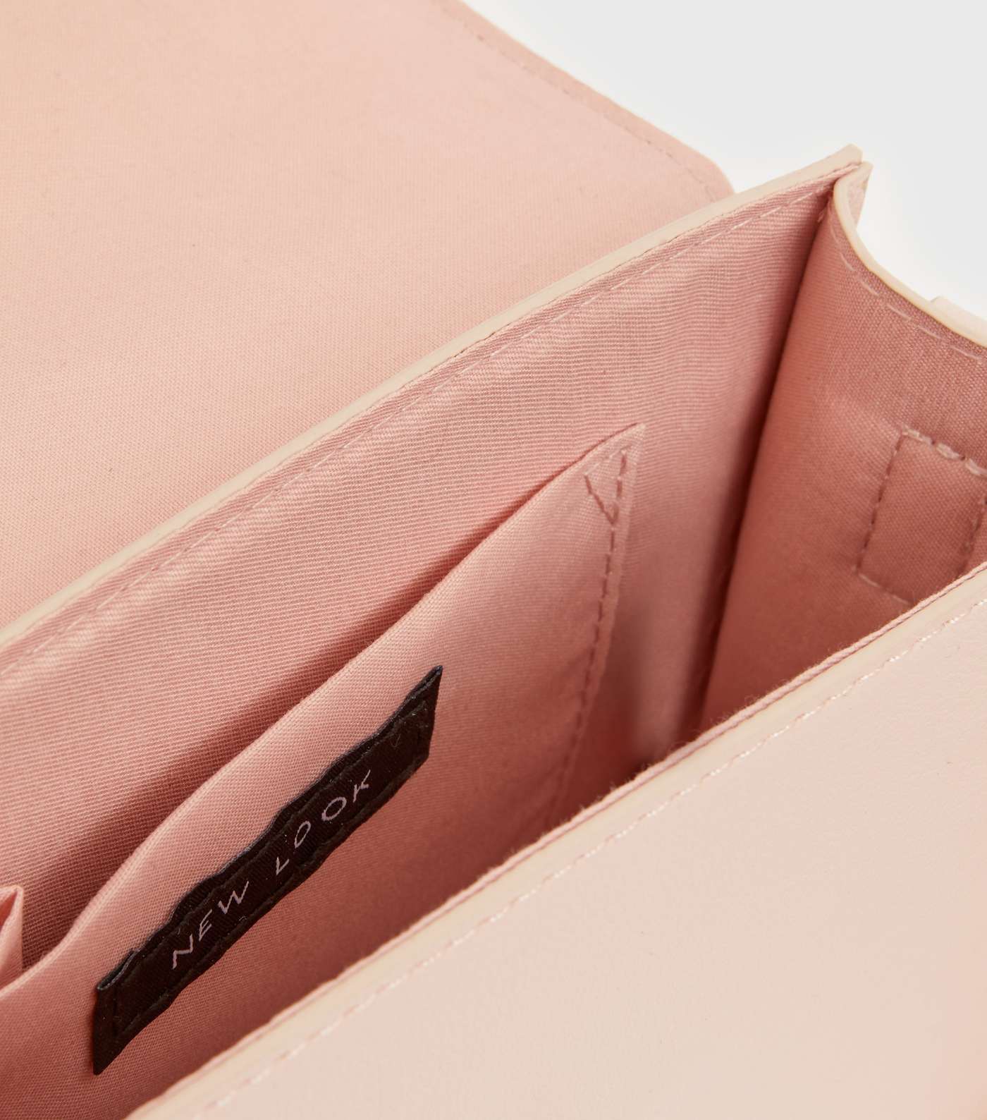 Pale Pink Leather-Look Mini Top Handle Bag Image 4
