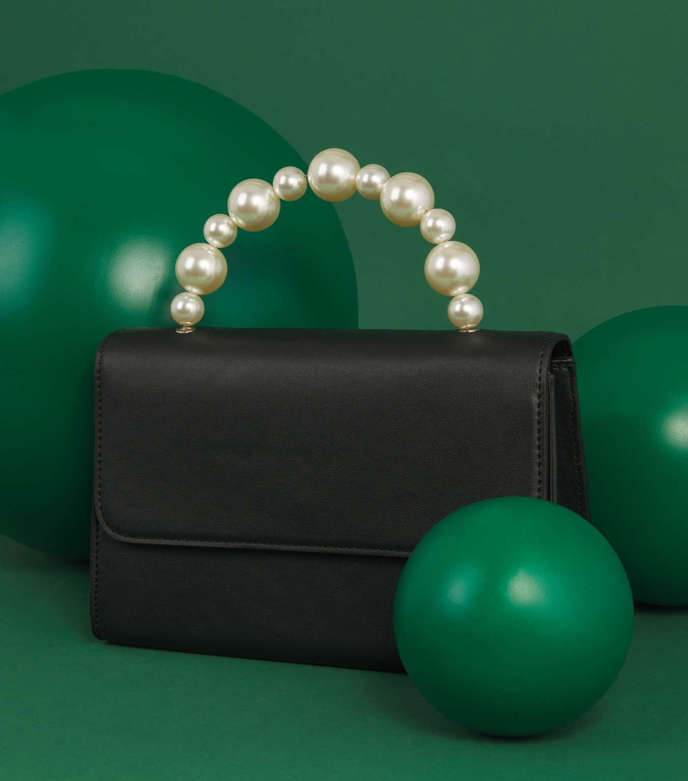 Your Number One Black Faux Pearl Bag Image 3