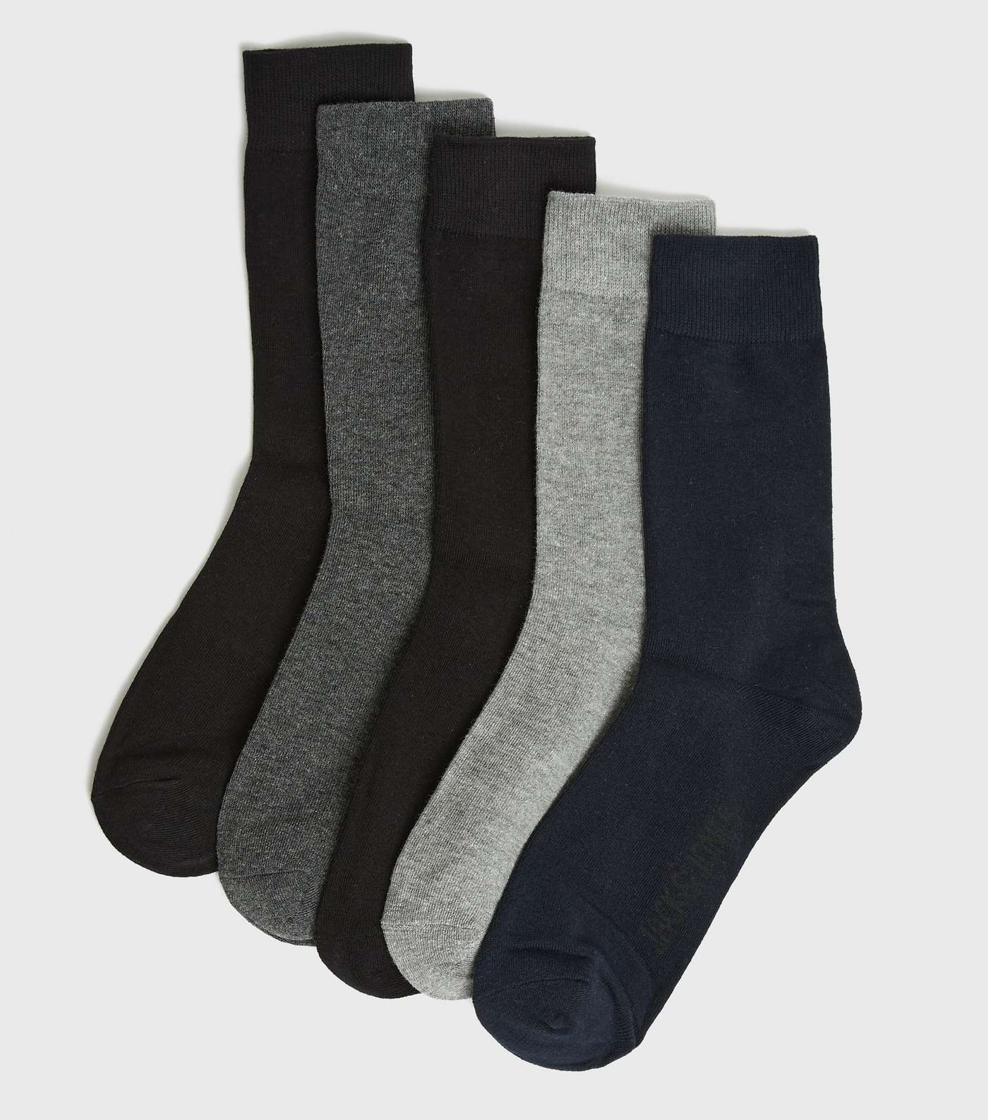Jack & Jones 5 Pack Black and Grey Socks