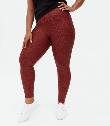 ONLY PLAY CURVY Dark Red Animal Print 