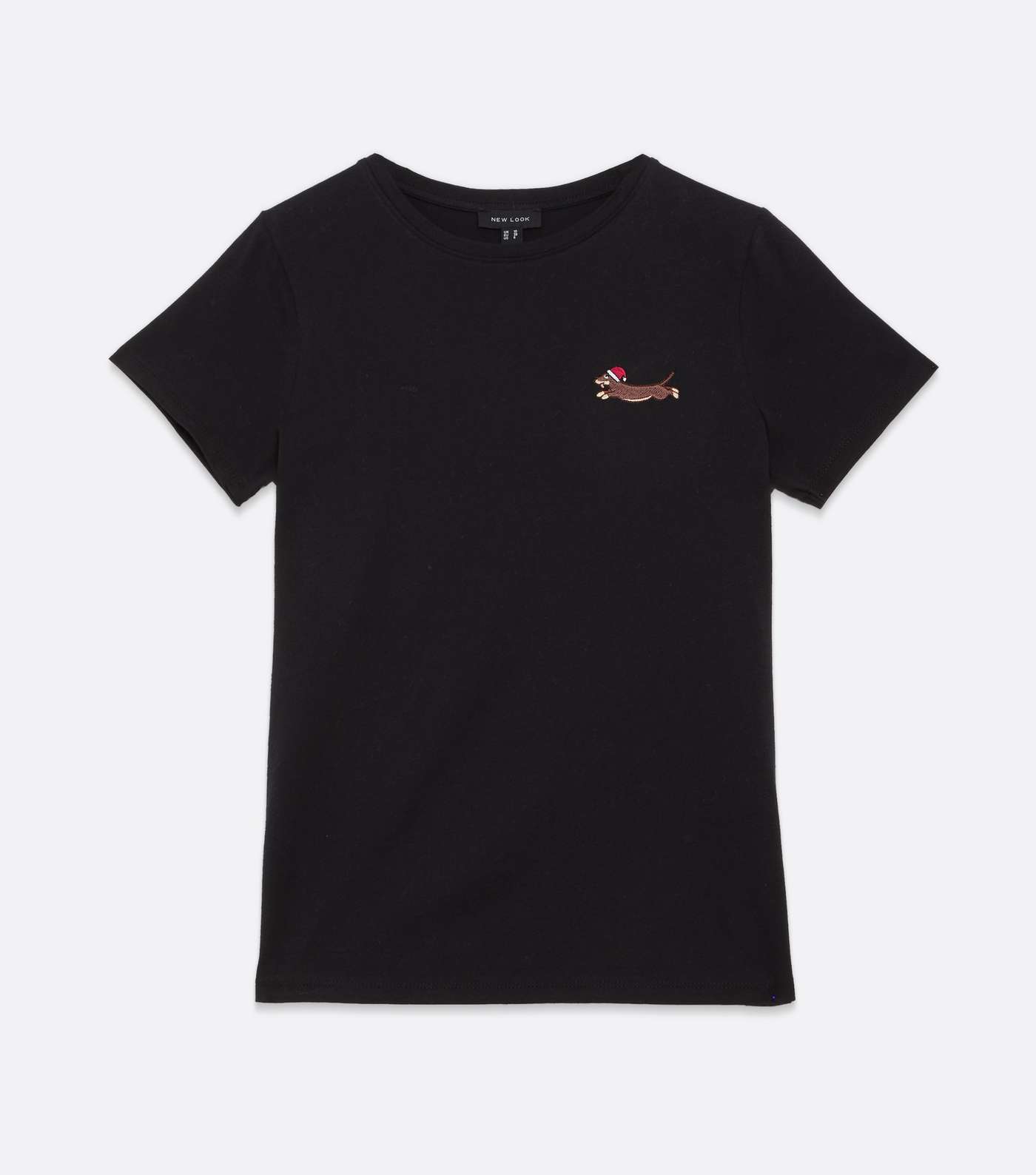 Black Christmas Dachshund T-Shirt Image 5