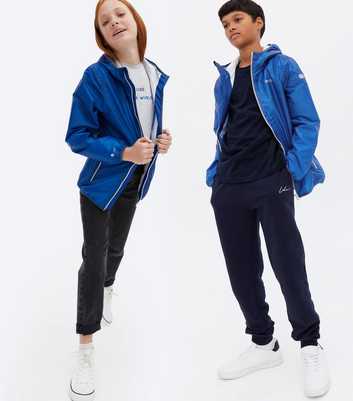 Regatta Kids Unisex Bright Blue Swirl Waterproof Jacket