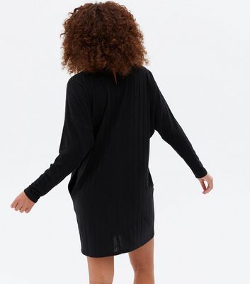 black jersey tunic dress