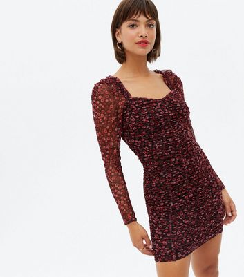 new look floral bodycon dress