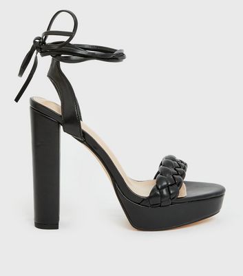 black strap sandals block heel